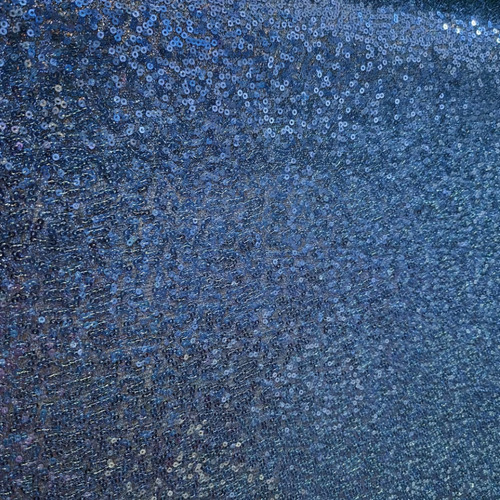 Tela Por Metro Paillette Lentejuelas Fiesta 1.3m De Ancho Azul Marino