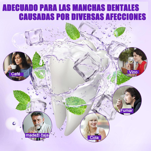 Pasta De Dientes Morada Para Blanqueadora De Dientes Con Gel