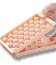 Comprar Cubetera Hielera Hielos Redondos Esfera Tapa Apilable Color Rosa
