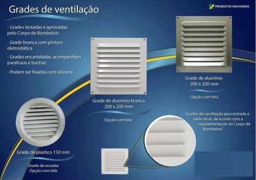 Imagem 7 de 7 de 8 Grades Redonda Plastica Branca 200mm Com Tela Gr200 Itc