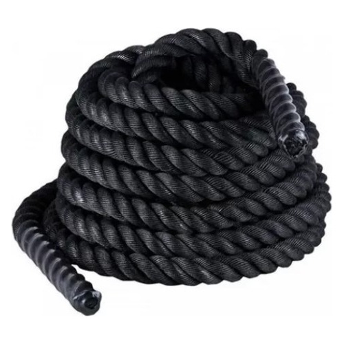 Corda Preta Nylon Naval Resistente Crossfit 40mm X 07metros 