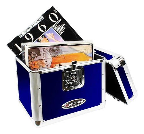 Odyssey Case Lp Estuche Azul Para Discos De Vinyl