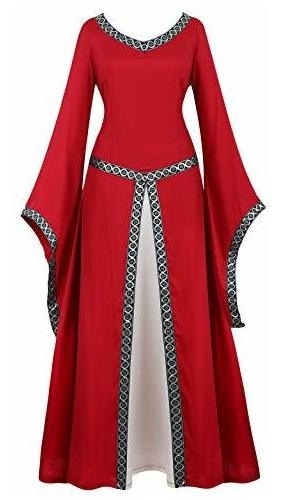 Mujer Peluda Vestido Medieval Irish Renaissance Traje 9zwzp