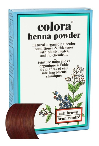 Polvo De Henna Natural Orgánico Color De Pelo Castaño
