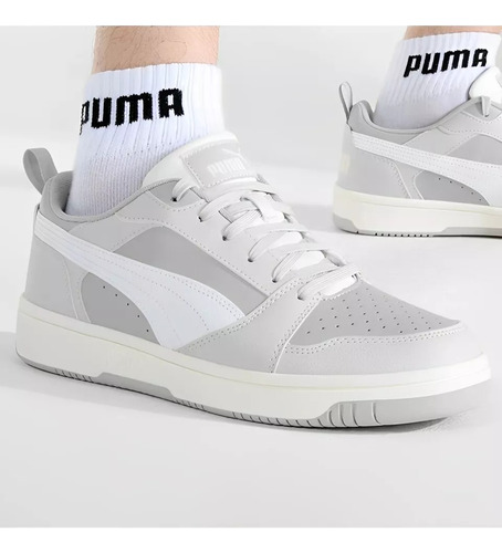 Tenis Puma Rebound V6 Low Piel Moda Hombre Casual/deportivos - Original