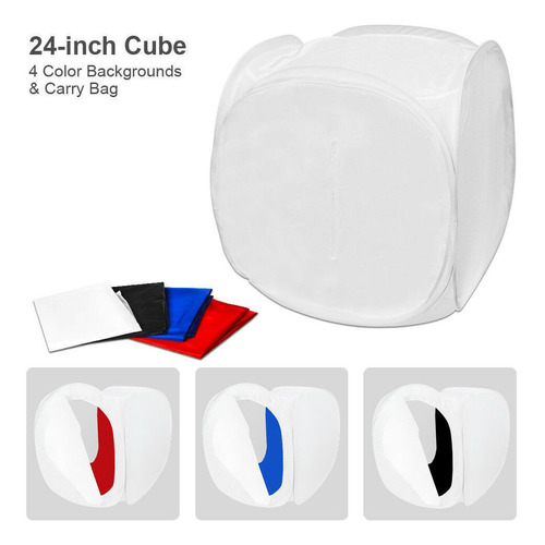 Mesa Cubo Blanco De 24x24  Campaña Difusa Blanda Con