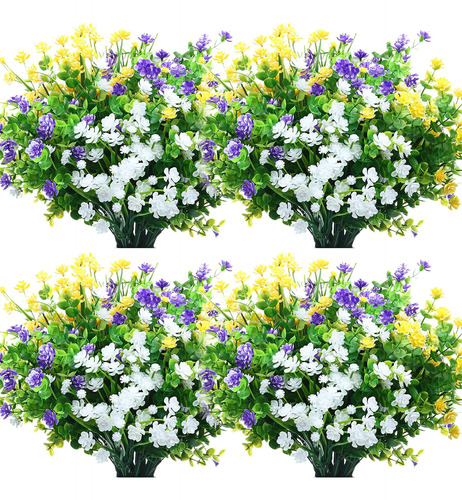 Willbond 36 Paquetes De Flores Artificiales Para Exteriores,