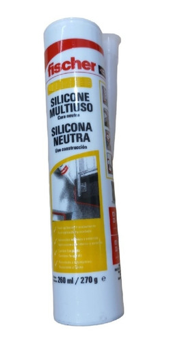 Silicona Neutra Fischer Blanca - Multiuso - Cartucho 260ml