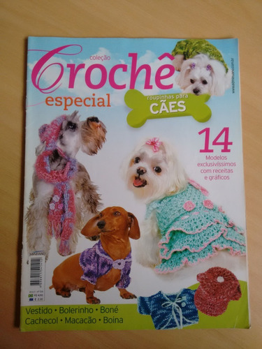 Revista Coleção Crochê 4 Cães Vestido Bolero Boné 055r