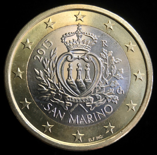 San Marino, Euro, 2015. Bimetalica. Brillante Sin Circular