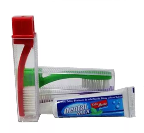 Kit Dental Cepillo De Viaje + Pasta Dental 15ml 100pzas