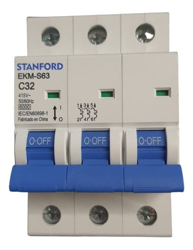Interruptor Automático 3p 32a 6ka 415v C32 Sec