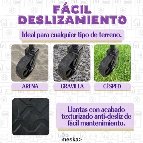 Carrito Portatil Multiuso Para Mascota, Niños,playa Inmatmex