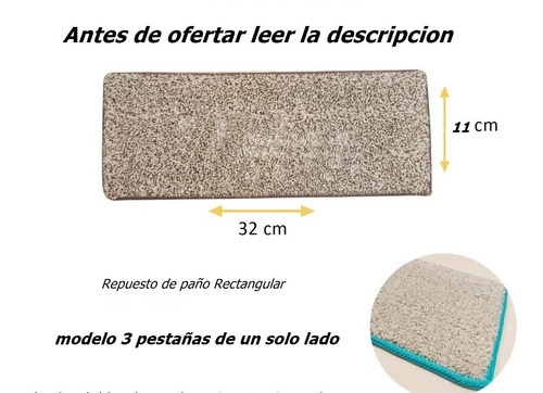 Imagen 1 de 4 de Repuesto Microfibra Gris Paño Mopa Ultraplana X 2 Unidades