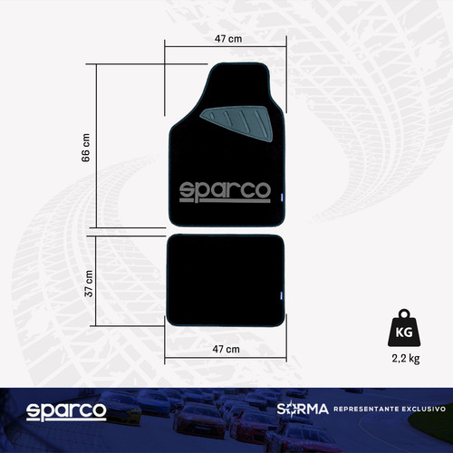 Imagen 5 de 10 de Cubre Alfombra Universal 4 Piezas De Polyester Camio Auto