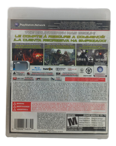 Tom Clancys Splinter Cell Blacklist Ps3 (Usado)