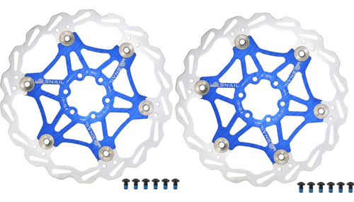 2pc Rotor De Disco De Freno Flotante Para Bicicleta De 180mm