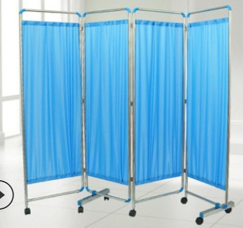 Biombo 4 Cuerpos 3 Pliegues Ruedas -