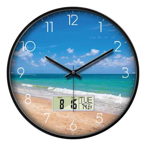 Relojes De Pared Modernos Con Calendario Y Fecha Ocean Wave