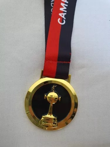 Medalha Flamengo Bicampeão Libertadores - Un Cor Dourado