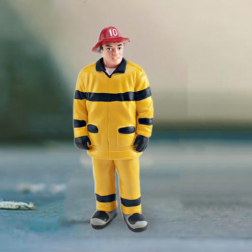 Modelo Estatuilla Mesa De Arena Ornamento Dibujo A Bomberos