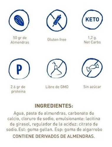 Imagen 3 de 6 de Leche De Almendras Y Coco Amande Pack X 8 Und X 1 Lt