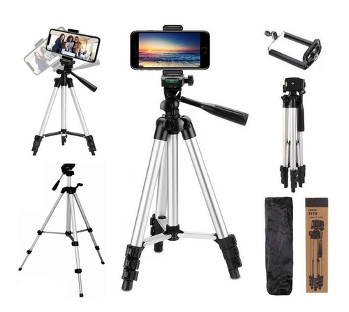 Imagen 1 de 8 de Trípode Para Celular Cámara Gopro 3110 Hasta 102cm Aluminio