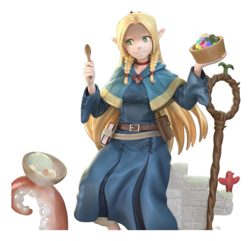 Marcille Donato Dungeon Meshi Anime Elfa Figura Resina 24cm