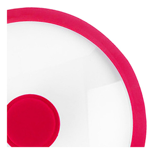 Tapa De Vidrio Para Ollas, Sartenes, Woks, Tapas 27 Cm Rojo