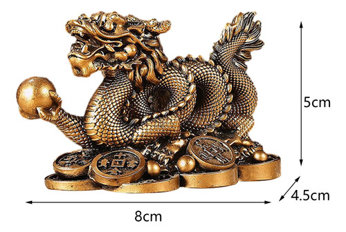 2 Figura Del Año Del Dragón Chino, Decoración Fengshui,