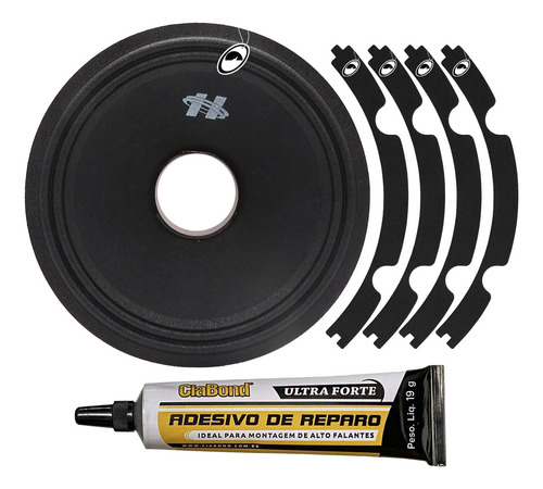 Kit Reparo Midbass Hurricane Mb 8k 400w Rms 8 Ohms