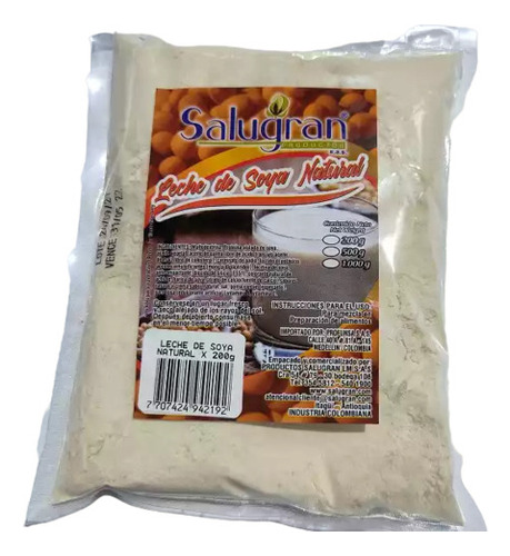 Leche De Soya Natural 200g