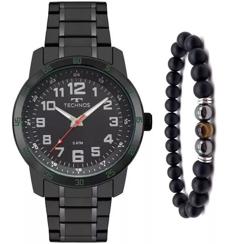  Relógio Masculino Technos Militar 2035mnz/4p + Pulseira