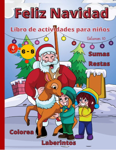 Feliz Navidad. Libro De Actividades Para Niños. Sumas. 71cmd