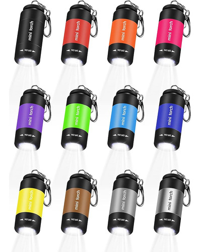 12 Piezas Mini Llavero Linterna, Antorcha Usb Linterna Led C