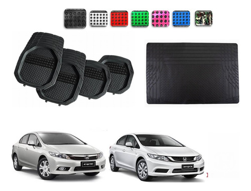 Tapetes 3d Color + Cajuela Honda Civic 2012 A 2013 2014 2015