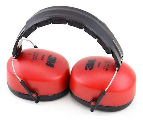 Protetor Abafador De Ruidos Tipo Concha 3m Muffler - 20 Db Vermelho