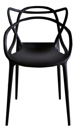 Cadeira Allegra Preta. Cor da estrutura da cadeira Preto