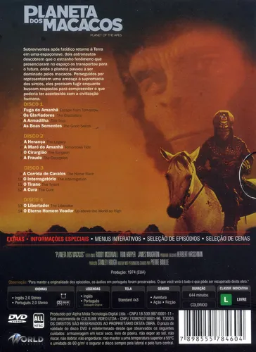 Dvd - Planeta Dos Macacos - A Série - 4 Dvds - 1974 | MercadoLivre