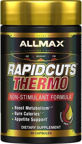 Rapidcuts Thermo, Allmax 60caps, Sin Estimulantes,