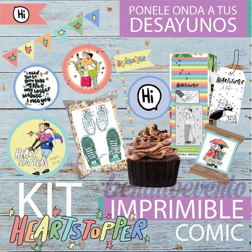 Kit Imprimible Desayuno Heartstopper Serie Adolescentes 