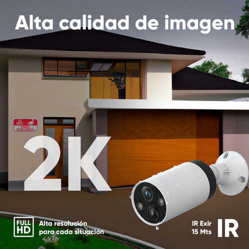 Tp-link Cámara De Seguridad Tapo-c420s1 Grabación De Vídeo 2k Visión Nocturna A Todo Color Detección Ai Instalación Sin Cables Sonido Bidireccional Protección Exterior Ip65 Microsd