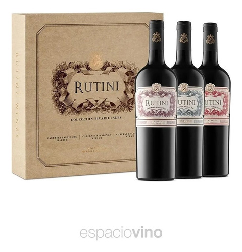 Vino Rutini X3 Estuche Colección Bivarietal