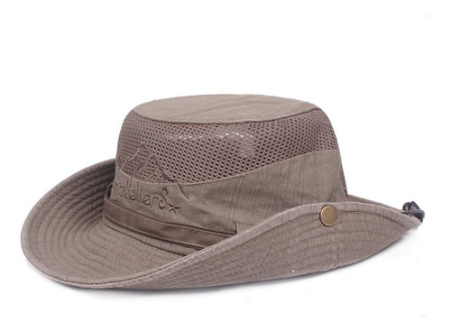 Sombrero De Pescador De Algodón Vintage De Malla Transpirabl