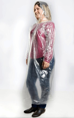 Imagem 5 de 6 de 10 Capas De Chuva Descartável Transparente Unisex