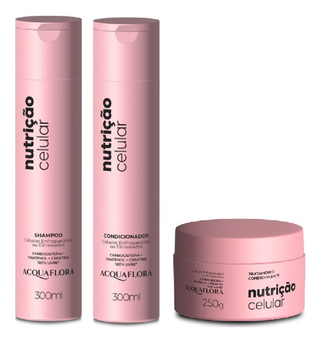 Acquaflora Kit Shampoo, Cond & Mascara Nutrição Celular