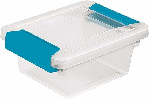 Sterilite Mini Clip Box Base Transparente Y Tapa Pestillos A