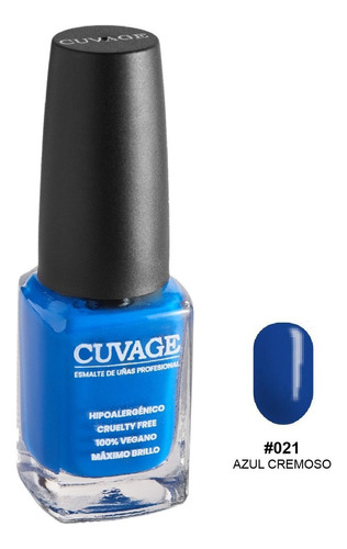 Esmaltes De Uñas Tradicional Sin Tacc Cuvage Pro Keratine Color #021 - Azul cremoso