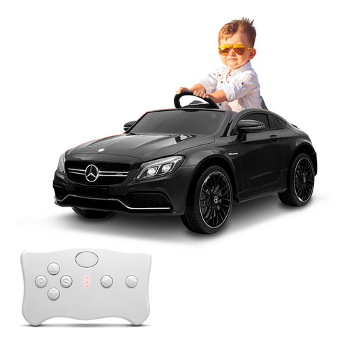 Carro Elétrico Infantil Mercedez-benz C63s Preto Usb 12v