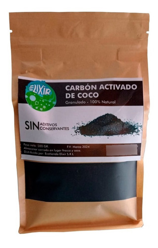 Carbon Activado Granulado De Coco X 500 Grs.
